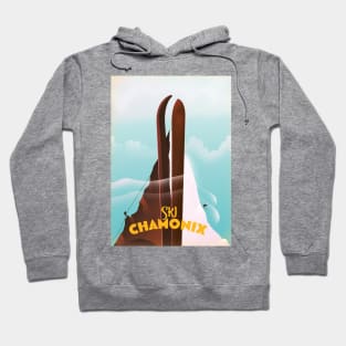 Chamonix-Mont-Blanc Ski poster Hoodie